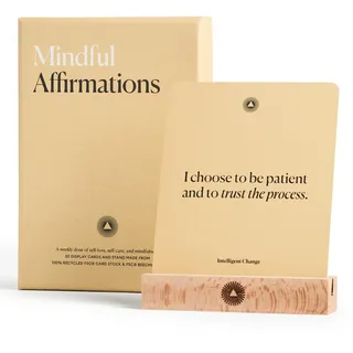 Intelligente Veränderung Intelligente Veränderung Achtsame Affirmationskarten, 52er-Deck – Wöchentliche positive Affirmationen für Selbstwertgefühl und Stressabbau – Mantras und Meditationswerkzeuge –