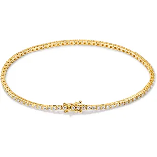 Tchibo - 585 Gold-Armband mit 81 Brillanten - gold