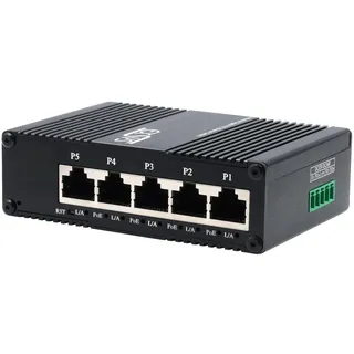 Exsys Mini 5-Port, Gigabit PoE+ Switch, Web-Managed