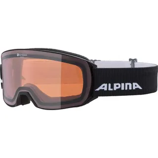 Alpina Nakiska Q - Verspiegelte, Kontrastverstärkende & Polarisierte OTG Skibrille Mit 100% UV-Schutz Für Erwachsene, black matt, One Size