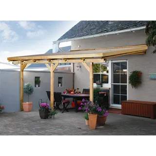 Weka Terrassenüberdachung 671 424 x 267 x 257 cm natur