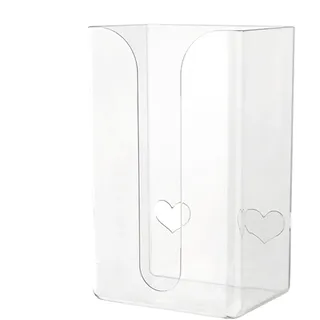 JIEBWCHA Wandmontierte Tissue Box, Rechteckiger Wand Tissue Spender Halter, An Der Wand Befestigte Taschentuchbox, Transparente Kosmetiktuch-Box, Wandhalterung Servietten Organizer