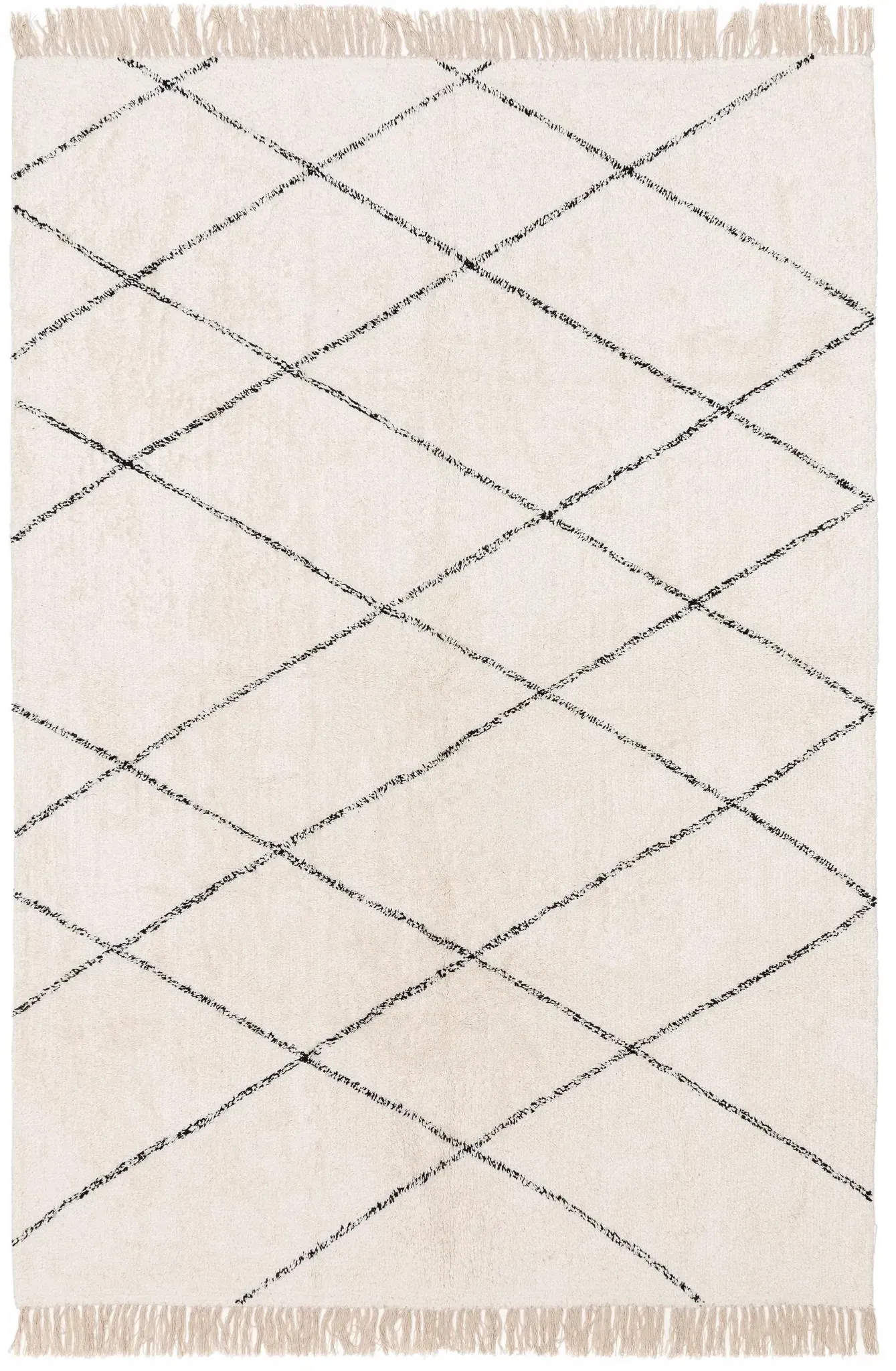 benuta Nest Waschbarer Baumwollteppich Naomi Cream 80x120 cm - Moderner Kurzflor-Teppich für Wohnzimmer
