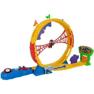 Jazwares GmbH Spidey und Seine Super-Freunde - Super Loop Track Set, Looping mit Spidey Metallfahrzeug