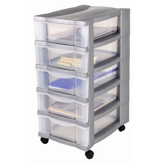Spetebo Schubladenschrank rollbar - Rollcontainer Ordnungshelfer Roll Schrank mit Rollen