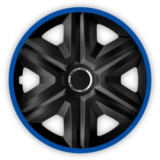 Luckyberg Radkappen - 'Fast LUX/Action' 14 Zoll 4er Set - Universal Fit für Autos und andere Fahrzeuge (Blue)