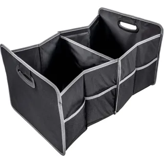 KaMel GmbH Kofferraum Organizer faltbar, stabile Kofferraumtasche, schwarz, ca. 55x30x33,5 cm, max. mit 9 kg belastbar, Faltbox, endlich Ordnung im Auto