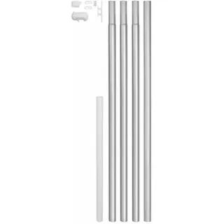 GAH Alberts Fahnenmast Alu mit Bodenhülse Ø 5 cm x 620 cm