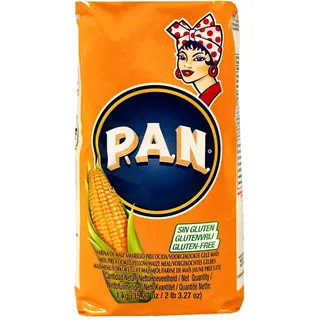 PAN P.A.N. Gelbes Maismehl, vorgekocht 1kg) Harina De Maiz Glutenfrei