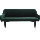 Sitzbank SALESFEVER "Komfortable Sitzbank", grün (tannengrün, schwarz, schwarz), B:160cm H:85cm T:61cm, Metall, Polyester, Sitzbänke, Sitzbank, mit Armlehnen und Rückensteppung