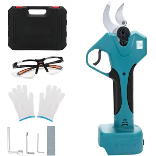 WingFly Akku Astschere, Elektrisch Gartenschere, Kompatibel für Makita 18V Batterien, Bürstenlosen Motor, MAX 30mm Schnittdurchmesser Geeignet für Blumenbeete,Gärten, Äste(Blau)