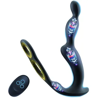 PQKuss 3 Motoren Analvibratoren für Mann Prostata Stimulation mit Penisring Analplug für Frauen Sexspielzeug Vibrator Dildo Vibratoren Silikon Sex Toy Sex Spielzeug für die Männer Frau