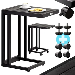 CASARIA Beistelltisch 50 x 40 x 66 cm Schwarz