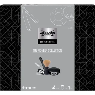 Wilkinson SWORD Barber's Style - The Pioneer Collection (Rasiermesser, 5 x Doppeklingen. Rasierpinsel, Rasierseife)