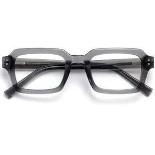 OPULIZE EDG Blaulichtfilter Lesebrille für Damen Herren, Entspiegelt Blendfreie UV400-Schutz Federscharnier Anti-Müdigkeit, Rechteckiger Rahmen, Computerbrillen Gaming, Grau +1,00