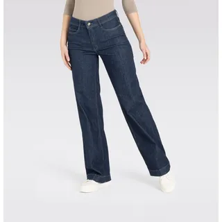 MAC Wide Leg Jeans mit Bügelfalte in Rinse-Waschung-D44 / L32