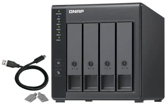 QNAP TR-004 4 Bay Desktop NAS Expansion - Optional Use as a Direct-Attached Storage Device