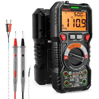 KAIWEETS Digital-Multimeter HT118A – True RMS, Auto-Ranging, 6000 Counts, mit LED-Buchsen & Temperaturmessung