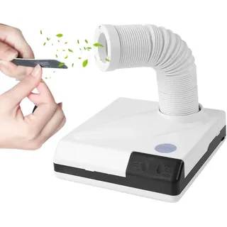 Nagel Staubsauger, 60W 2 IN 1 Salon Saug Staubsammler Maschine Mit LED Licht Starker Power Nail Art Staubsauger Maniküre Staubsauger Maschine, Weiß