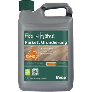 Bona Home Parkett Grundierung 1 L, Holzgrundierung, Klarlack, Holzschutzgrund, Holzboden Parkettlack, Parkettpflege versiegeltes Parkett