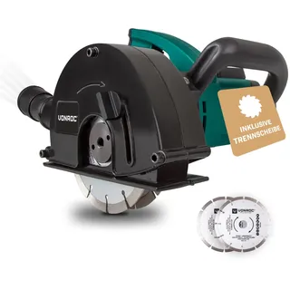 VONROC Mauernutfräse [1700W] - 150mm - inklusive Diamantscheiben und Aufbewahrungstasche