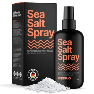 IMPERIO Sea Salt Spray - 250ml Premium Salzwasserspray für vollere Haare & stabile Textur - Perfekte Beach Waves, mehr Volumen & Griffigkeit durch die Power aus dem Meer - Unisex Duft