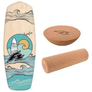 F2 Set Balance Board Tompstone 74x27cm + Halbkugel und Korkrolle