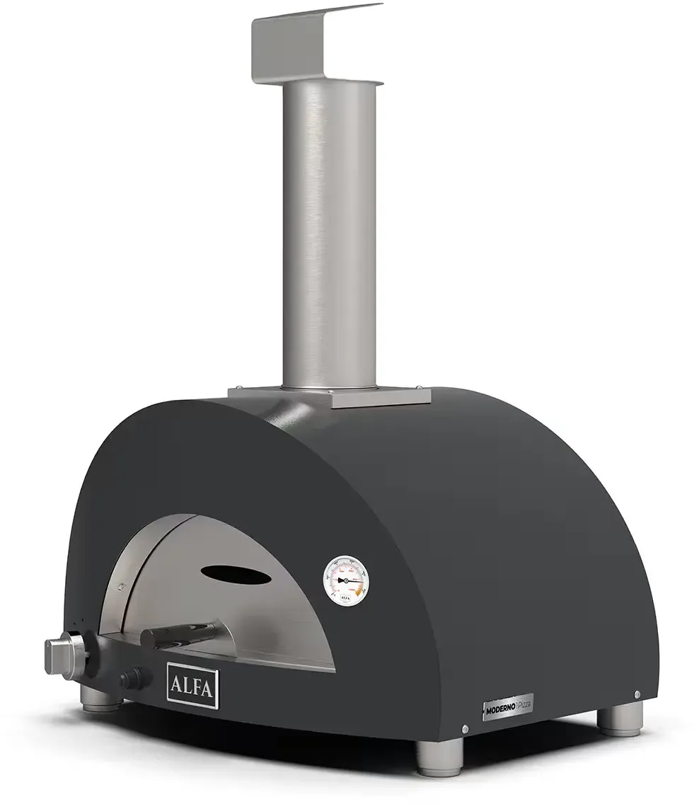 Alfa Forni Gas Pizzaofen Moderno | 1 Pizza | Schiefergrau | Erdgas