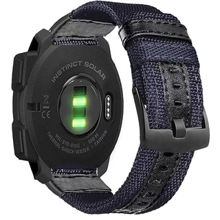 OTOPO kompatible Instinct/Instinct 2 Armband Nylon Military, 22mm Gewebtes Gewebe Durable Handgelenk Uhrenarmband für Instinct Tactical/Esports/Solar/Tide - Blau