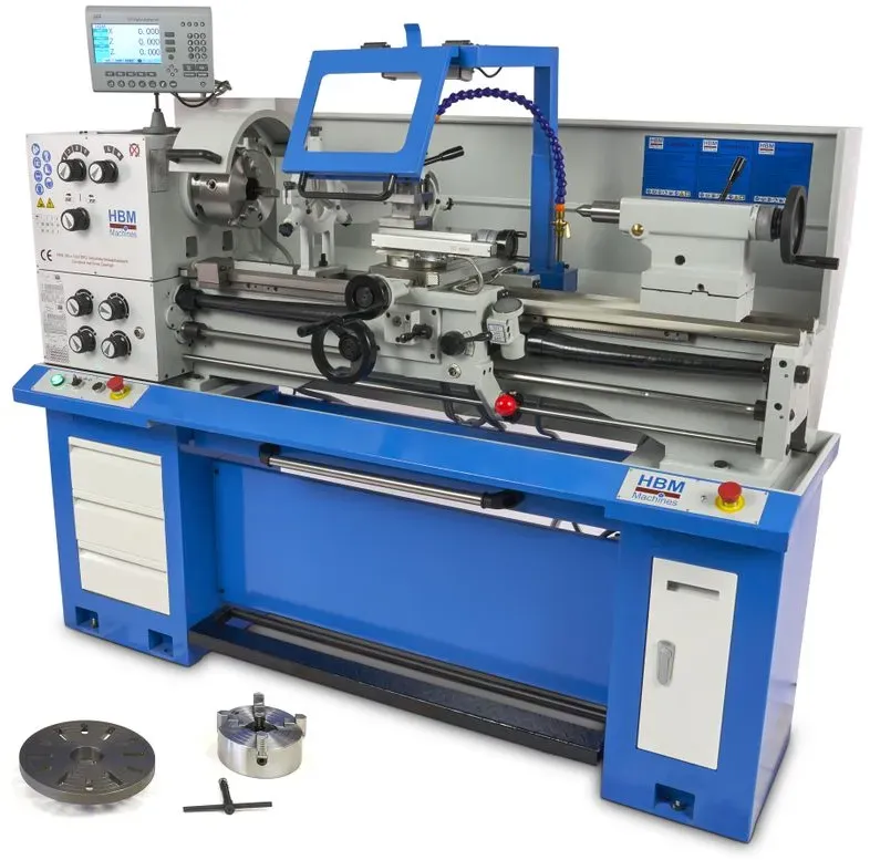 HBM Metalldrehbank 360 x 1000 DRO 230 Volt