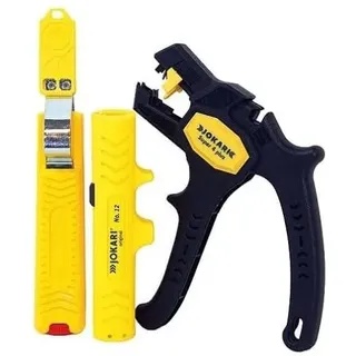 Jokari Kabelverarbeitungs-Set + Kabelmesser Kabel-Entmanteler und Abisolierzange