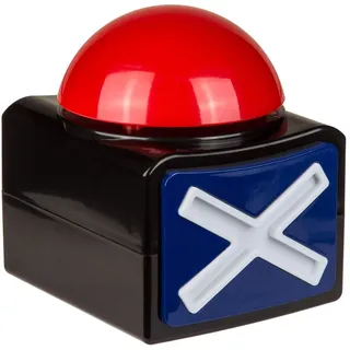 Out of the Blue 60/1147 - Buzzer mit LED und Sound, ca. 11,5 x 11 cm, aus Kunststoff, batteriebetrieben, im Geschenkkarton