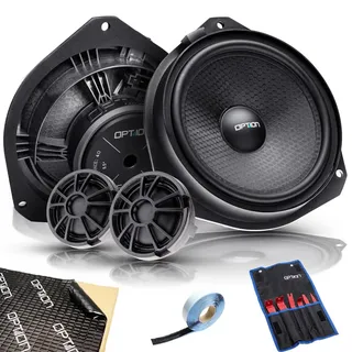 Option Lautsprecher Set kompatibel mit FIAT Ducato/Peugeot Boxer/Citroen Jumper inkl. Dämmung/Werkzeug, 100% Plug & Play 16,5cm 2-Wege Lautsprecher-System, passgenaue Tieftöner & Hochtöner