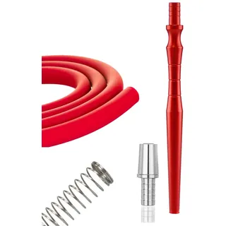 Shisha Schlauchset Alu 18/8 Schliff (Rot)