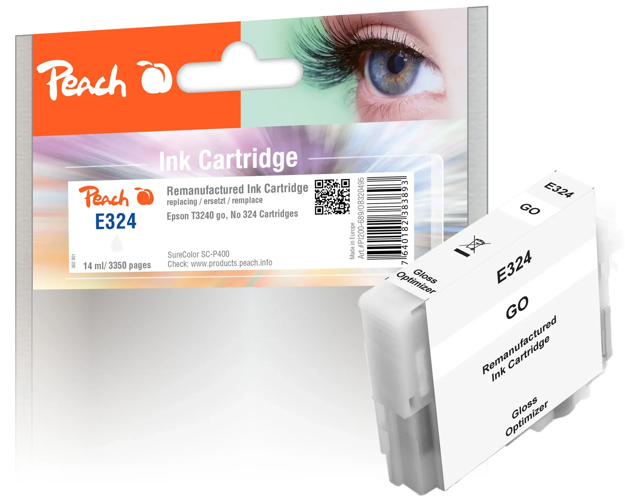 Peach Tintenpatrone gloss optimizer kompatibel zu Epson T3240GO, C13T32404010