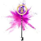 Ringlicht mit Klemmstativ Tisch Stativ Ring Light Handyhalter kompatibel mit iPhone Smartphone Licht Halterung für YouTube Video Stream TikTok Foto