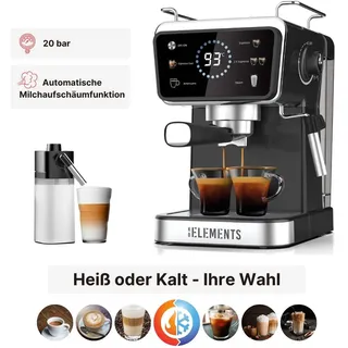 KB Elements Espressomaschine, Espresso freddo Funktion - Schwarz