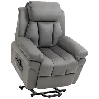 Homcom Sessel mit Aufstehhilfe, Polyester, Schaumstoff, Stahl