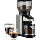 TCHIBO Elektrische Kaffeemühle mit Waage 160 Watt, Kegelmahlwerk Silber/Schwarz