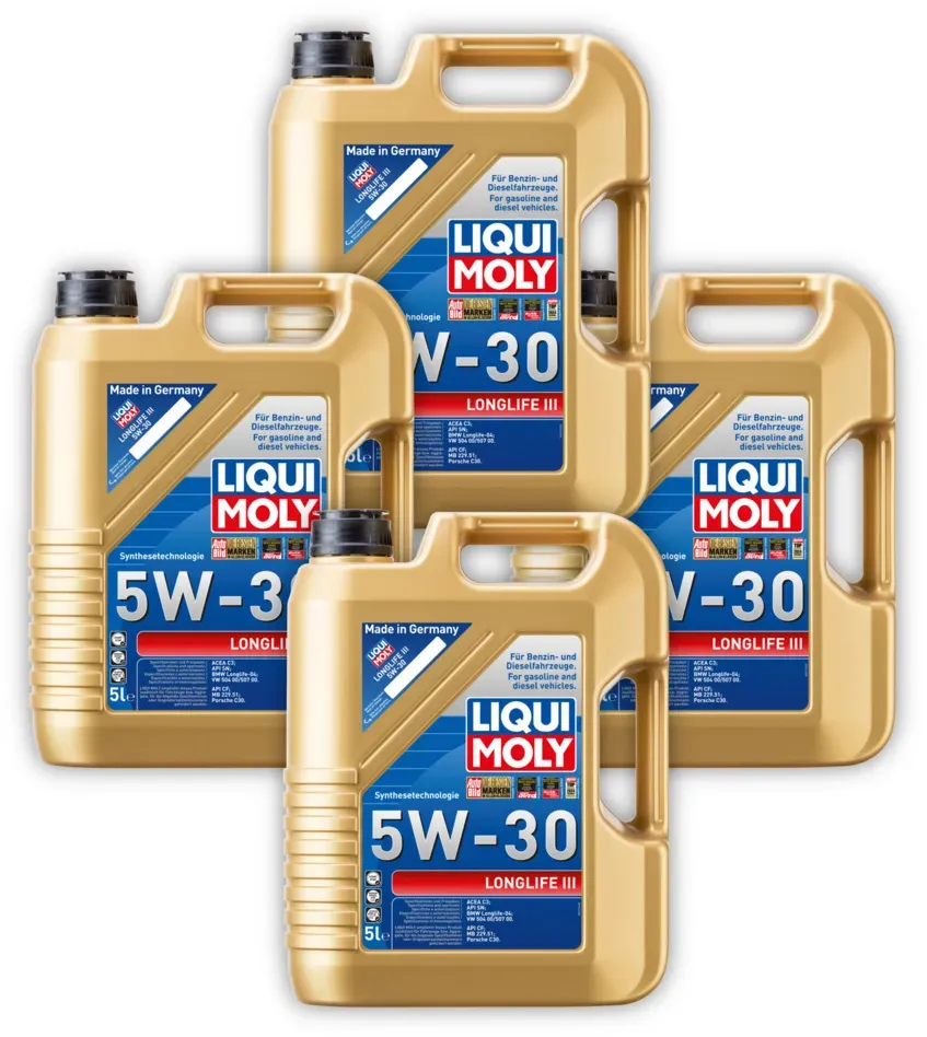4x Motoröl LIQUI MOLY 20647 Longlife III 5W-30 Motorenöl Motor Öl 5 Liter