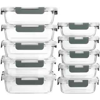 M MCIRCO Glas-Frischhaltedosen Set 20 tlg. 370+1040