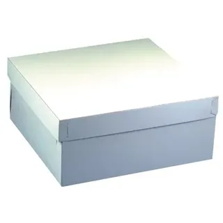 Papstar 10 Tortenkartons, mit Deckel, Pappe eckig weiss