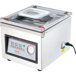 Kammer-Vakuumierer 320 W Vakuumiergerät für feuchte Lebensmittel Fleisch Marinaden usw. kompakte Größe mit 32 cm Versiegelungslänge Anwendung ...