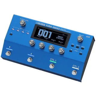 Boss by Roland E-Gitarre Boss Effektgerät GM-800 Synthesizer-Pedal für Gitarre und Bass, Effektgerät, Synthesizer-Pedal, für Gitarre und Bass, mit Serial GK Schnittstelle blau