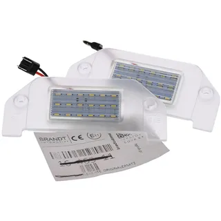 BRANDT Kennzeichenleuchten +Kabel LED kompatibel mit Chrysler 200 I JS 11-13 300 I LX 05-10 300 II LD 11-14 Sebring III JS Dodge Avenger II JS Challenger III Charger VI VII Dart VI PF Magnum LX 05-08