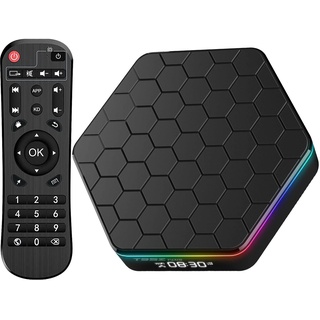 Android TV Box 12.0, TV Box Android 2025 4GB RAM 64GB ROM H618 Quad Core Cortex-A53 CPU, Android Box 6K 4K WiFi6 2.4G+5G Dual-WiFi Bluetooth 5.0 LAN 100M Ethernet HDR10+ 3D H.265 Smart Box für tv