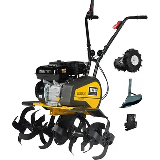 TEXAS Set 535TG", schwarz, Motorhacken, 4 kW/5,4 PS, mit Rückwärtsgang und Zubehör für vielseitige Arbeiten