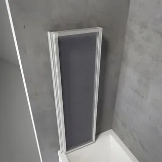 schultehome Schulte Badewannenaufsatz Alu natur 127 x 140 cm Kunstglas