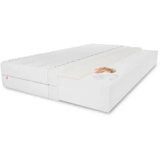 marpur Latexmatratze Memory 120x200 cm, Höhe 11 cm, Härtegrad H3, Farbe: Weiß, inkl. Bezug