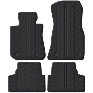 Travall Fussmatten Auto Set für BMW i4 (2021-) [G26] Auto Zubehör Innenraum 100% Passgenau Gummimatten Antirutsch Fußmatten Schwarz Robuste Pflegeleichte Gummifußmatten